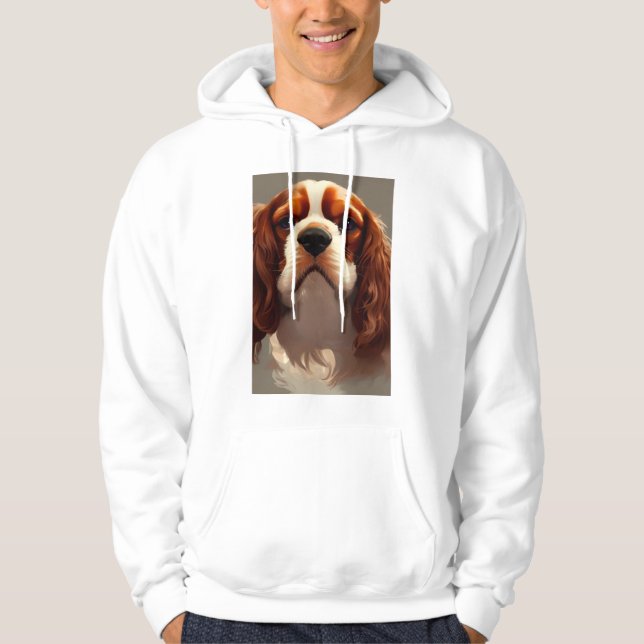 Cavalier Kung Charles Spaniel AI5 Hoodie (Framsida)