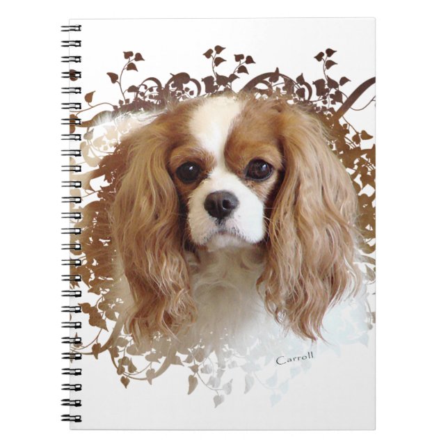 Cavalier Kung Charles Spaniel Anteckningsbok Med Spiral (Framsidan)