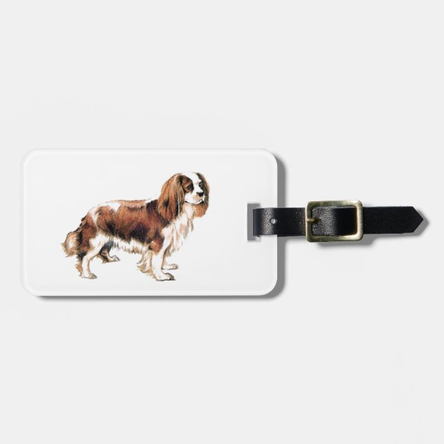 Cavalier Kung Charles Spaniel Bagagebricka (Horisontell Framsida)