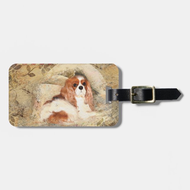 Cavalier Kung Charles Spaniel Bagagebricka (Horisontell Framsida)