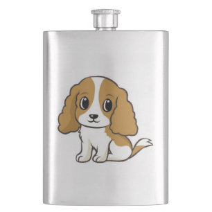 Cavalier kung charles spaniel blenheim tecknad fickplunta