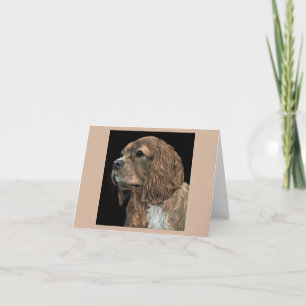 Cavalier Kung Charles Spaniel Card - Rosie Kort