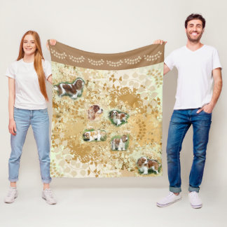 Cavalier Kung Charles Spaniel Fleece Blanket
