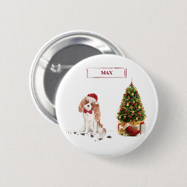 Cavalier Kung Charles Spaniel Funny jul Hund Knapp
