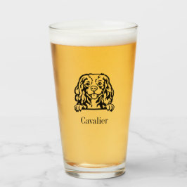 Cavalier Kung Charles Spaniel Glass Tumbler Glaskopp