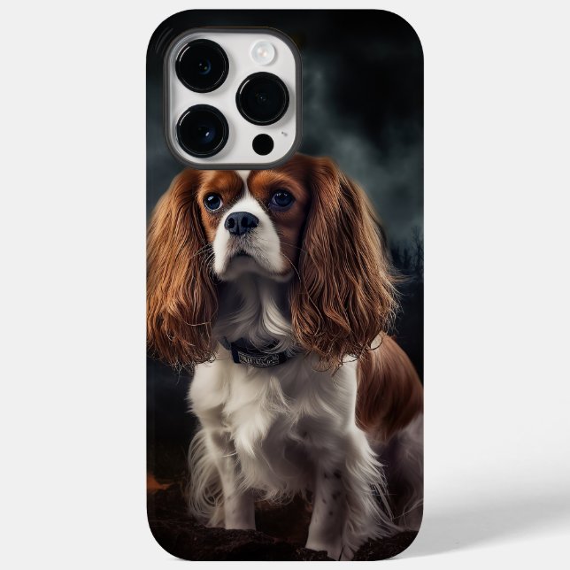 Cavalier Kung Charles Spaniel Halloween Scary (Baksida)