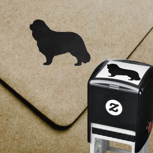 Cavalier Kung Charles Spaniel Hund aveln Silhouett Självfärgande Stämpel (Skapare uppladdad)