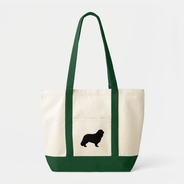 Cavalier Kung Charles Spaniel Hund aveln Silhouett Tygkasse (Framsidan)