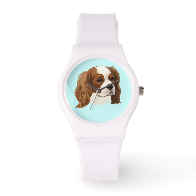 Cavalier Kung Charles Spaniel i Porträtt Armbandsur (Framsida)