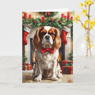 Cavalier Kung Charles Spaniel jul Hälsning Kort