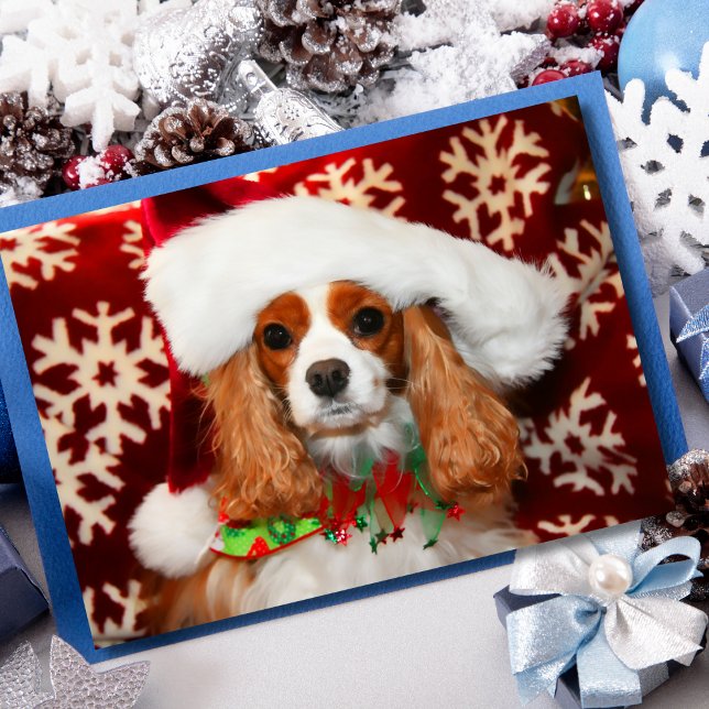 Cavalier Kung Charles Spaniel jul Kärlek Helgkort (Skapare uppladdad)