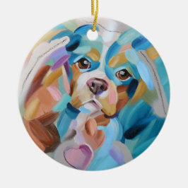 Cavalier kung charles spaniel jul Ornamet Julgransprydnad Keramik
