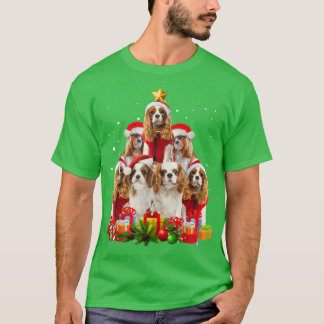 Cavalier Kung Charles Spaniel Julgran Julafton T Shirt