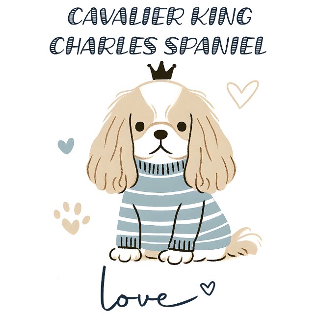 Cavalier Kung Charles Spaniel Kärlek T Shirt (Skapare uppladdad)