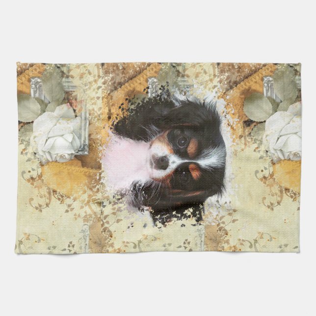 Cavalier Kung Charles Spaniel Kökshandduk (Horisontell)