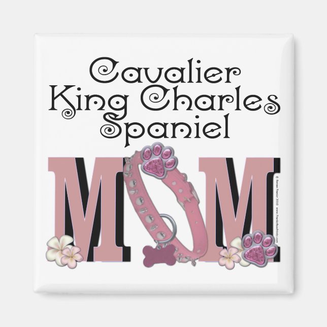Cavalier Kung Charles Spaniel MAMMA Magnet (Framsidan)