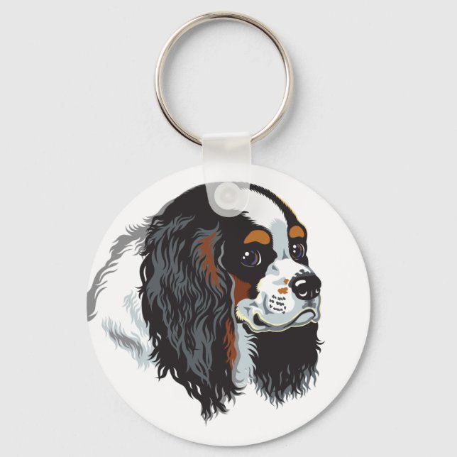 Cavalier kung charles spaniel nyckelring (Framsida)