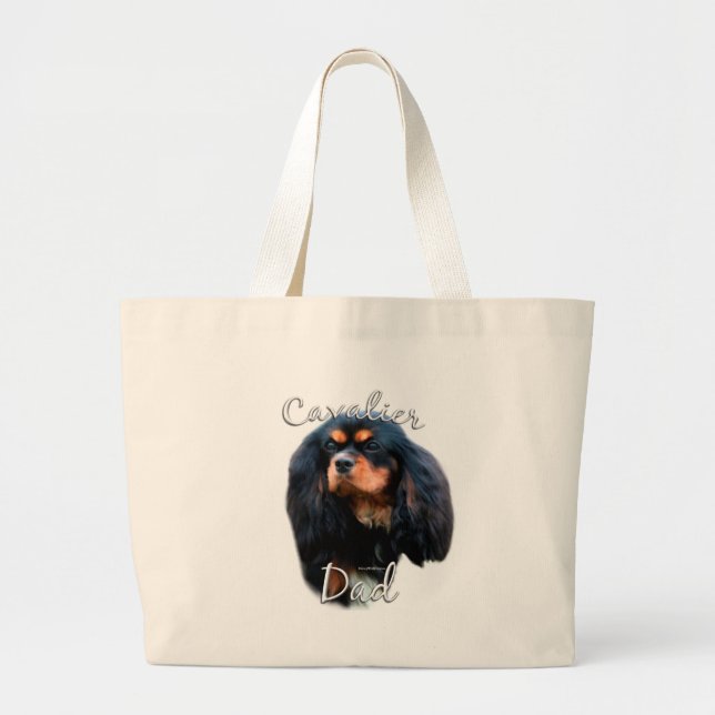 Cavalier Kung Charles Spaniel Pappa 2 Jumbo Tygkasse (Framsidan)