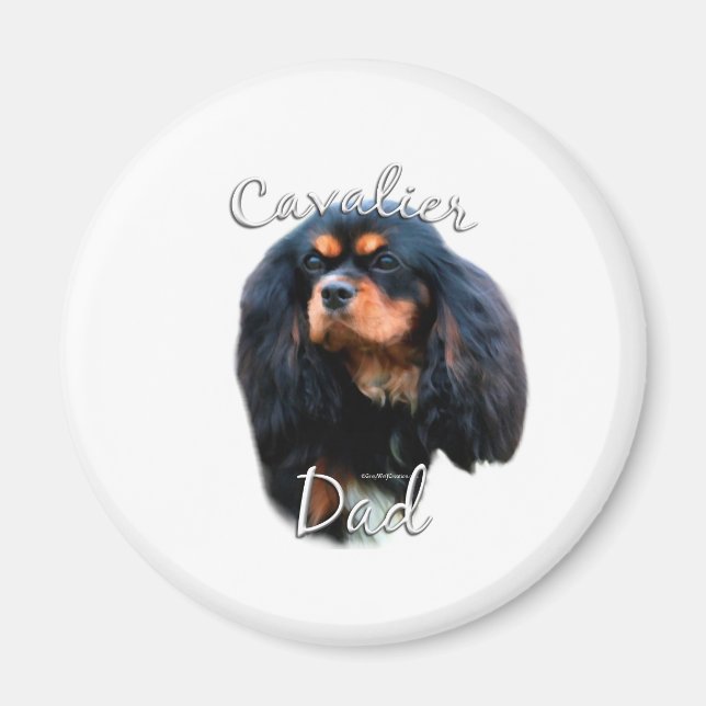 Cavalier Kung Charles Spaniel Pappa 2 Magnet (Framsidan)