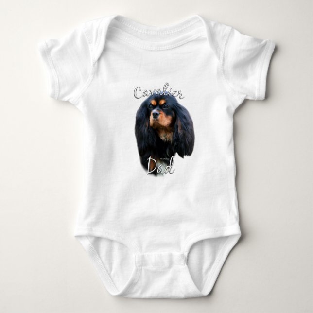 Cavalier Kung Charles Spaniel Pappa 2 T-shirt (Framsida)