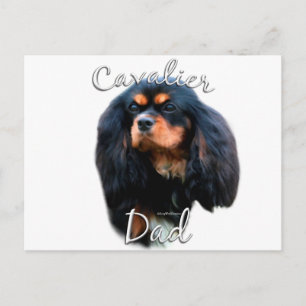 Cavalier Kung Charles Spaniel Pappa 2 Vykort