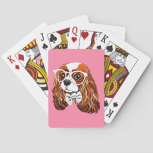 Cavalier Kung Charles Spaniel Porträtt Casinokort
