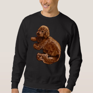 Cavalier Kung Charles Spaniel Pudel Cavapoo Puppy Lång Ärmad Tröja