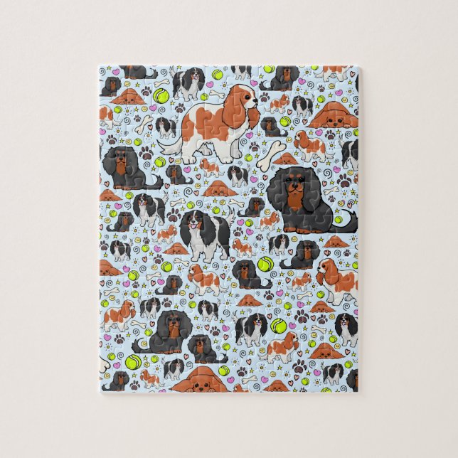 Cavalier Kung Charles Spaniel Pussel (Vertikal)