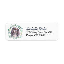 Cavalier Kung Charles Spaniel Returadress Etikett