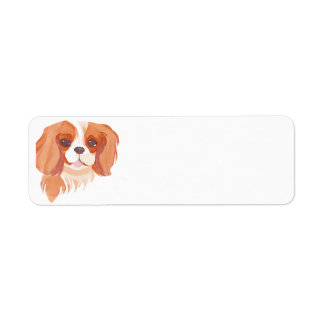 Cavalier Kung Charles Spaniel Returadress Etikett