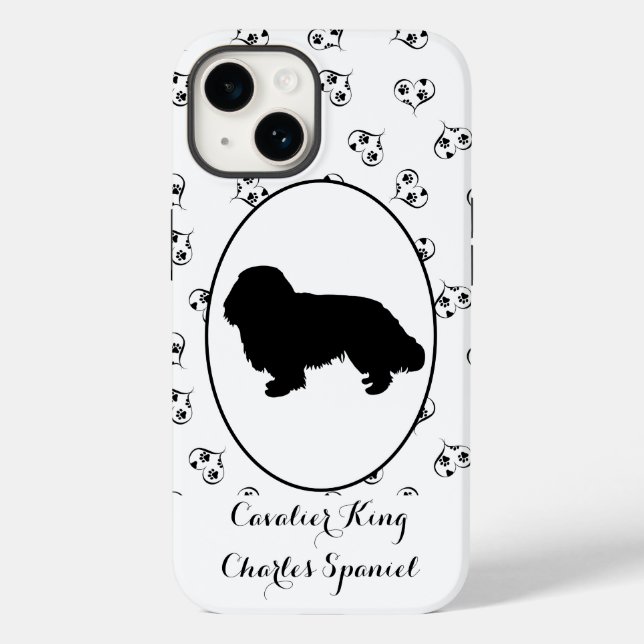 Cavalier Kung Charles Spaniel Silhouette (Baksida)