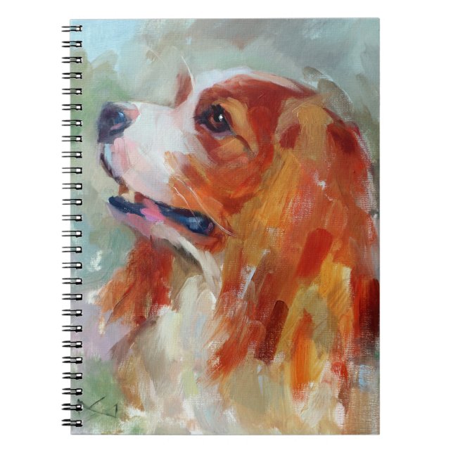 Cavalier Kung Charles Spaniel Spiral Notebook Anteckningsbok (Framsidan)