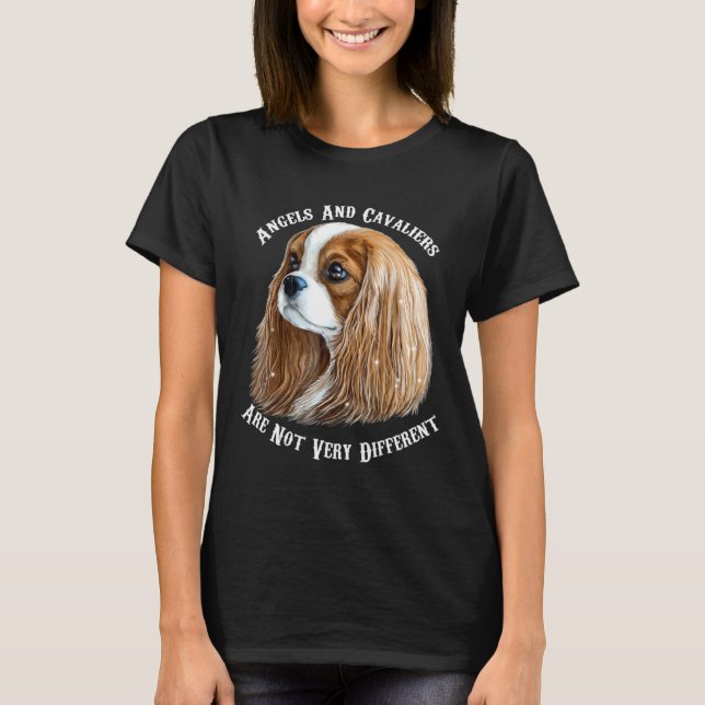Cavalier Kung Charles Spaniel T Shirt (Framsida)