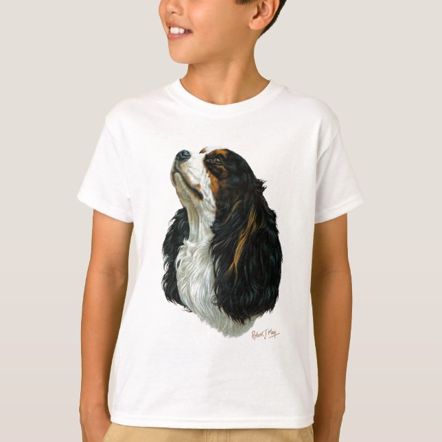Cavalier Kung Charles Spaniel T Shirt (Framsida)