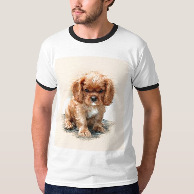 Cavalier Kung Charles Spaniel Tee Shirt (Framsida)