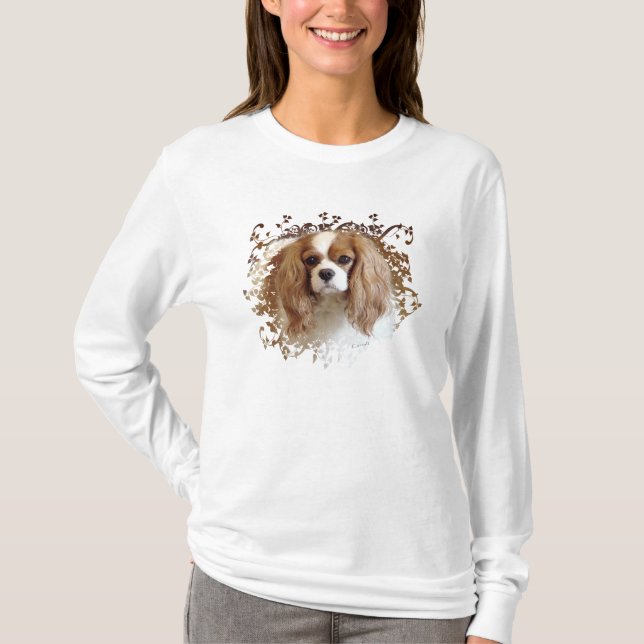 Cavalier Kung Charles Spaniel Tee Shirt (Framsida)