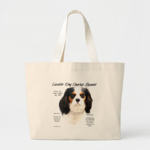 Cavalier Kung Charles Spaniel (tricolor History) Jumbo Tygkasse