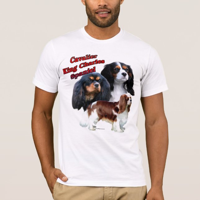 Cavalier Kung Charles Spaniel Trio 2 T-shirt (Framsida)