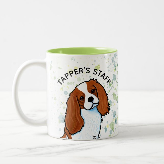 Cavalier Kung Charles Spaniel Två-Tonad Mugg (Vänster)