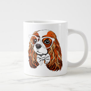 Cavalier Kung Charles Spaniens Porträtt Jumbo Mugg