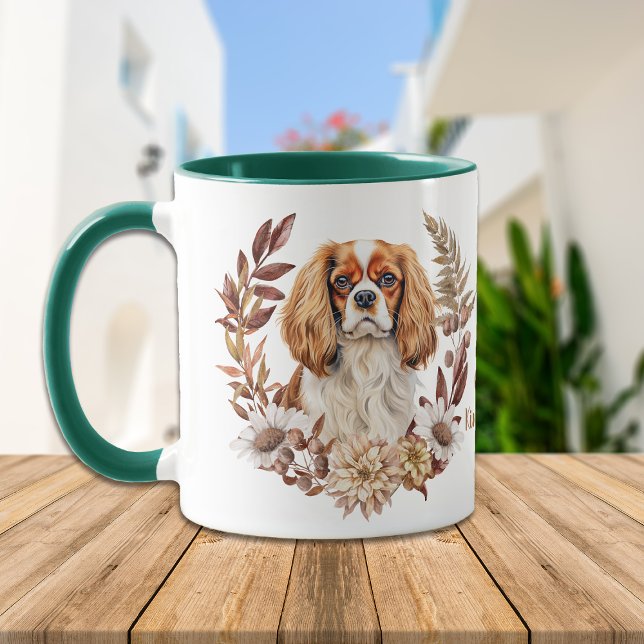 Cavalier Kung Charles Spansk höstutandning Mugg (Skapare uppladdad)