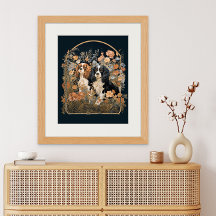 Cavalier Kung Charles Spanska Antique Tapestry