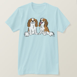 Cavalier Kung Charles Spanska Cute Hundar T Shirt
