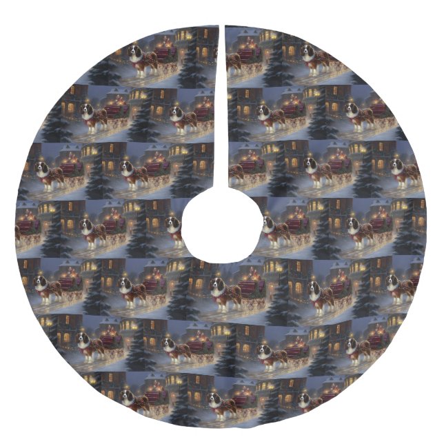 Cavalier Kung Charles Spanska julfesten Julgransmatta Borstad Polyester (Framsidan)