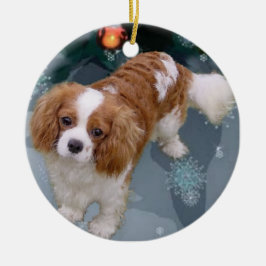 Cavalier Kung Charles Spanska julprydnaden Julgransprydnad Keramik