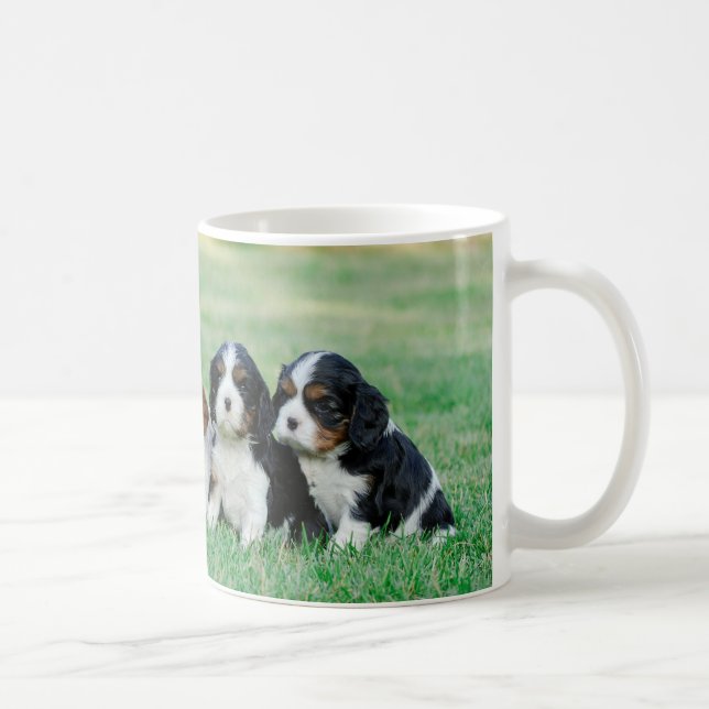 Cavalier Kung Charles Spanska valpar Kaffemugg (Höger)