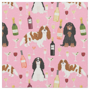 Cavalier Kung Charles vin rosa Tyg