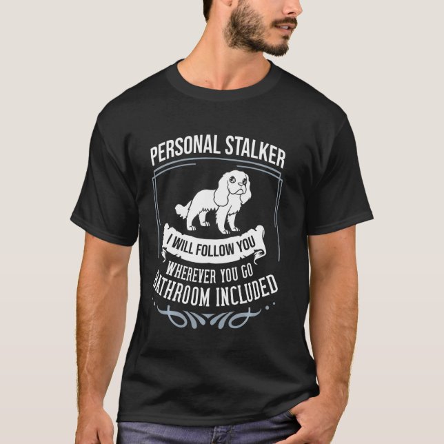 Cavalier Kung Charlies Spain Hund Puppies Owner T Shirt (Framsida)