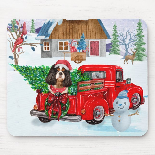 Cavalier Kung Hund i julleveransen Lastbil Snö Musmatta (Framsidan)