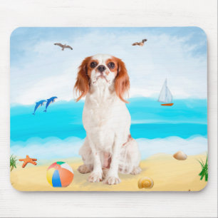 Cavalier Kung Hund på Beach Musmatta